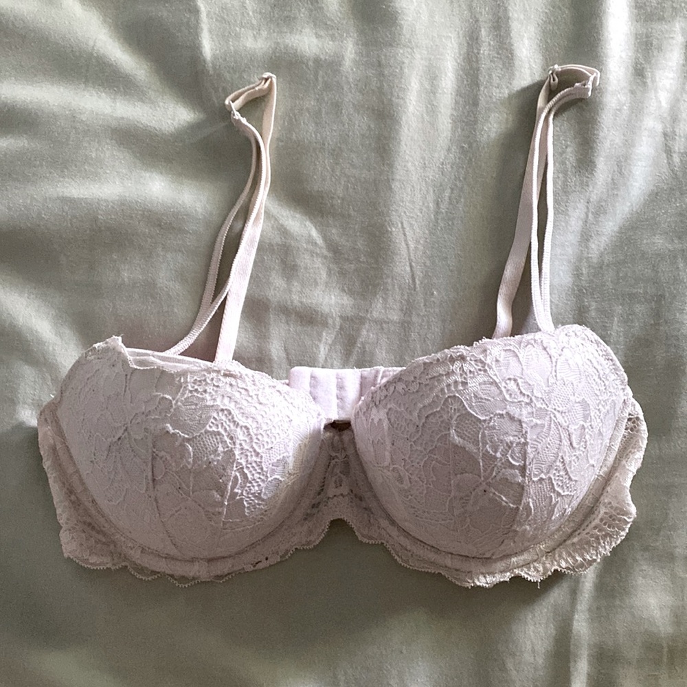 White/Cream Lace Balconette Bra